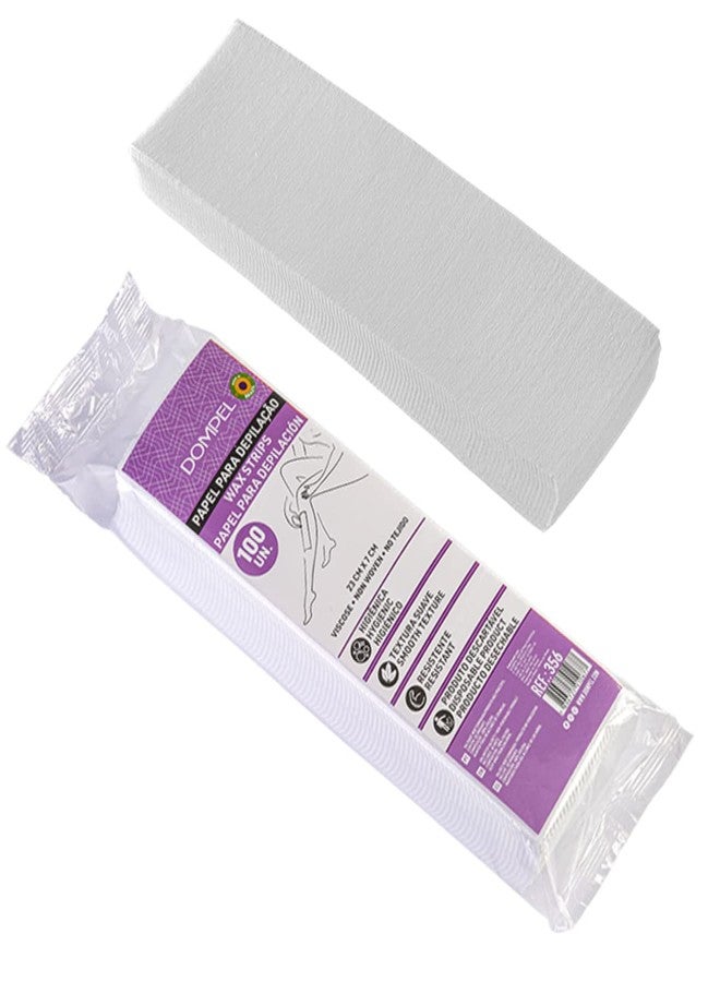 دومبيل شرائط دومبل غير المنسوجة، شرائط الشمع، شرائط إزالة الشعر بالشمع، 7 سم × 23 سم، موديل 356 (100 شريط) - Image 1